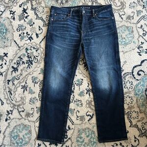 American Eagle Men’s Dark Wash Airflex+ Straight Jeans Size 36x30